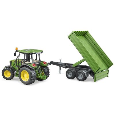 John Deere 5115M med tippvagn - Bruder - 1:16