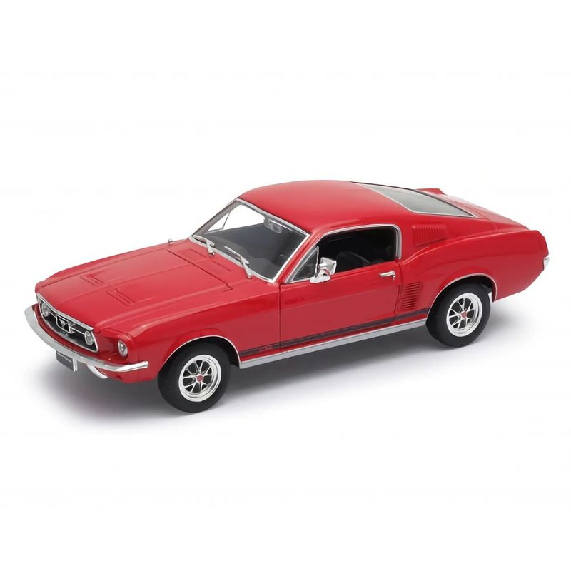1967 Ford Mustang GT - Röd - Welly - 1:24