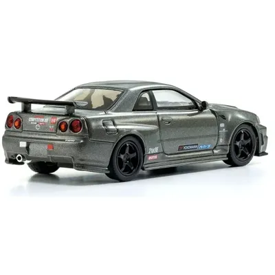 Nissan Skyline GT-R med LED-belysning - Grå- Kyosho - 1:64