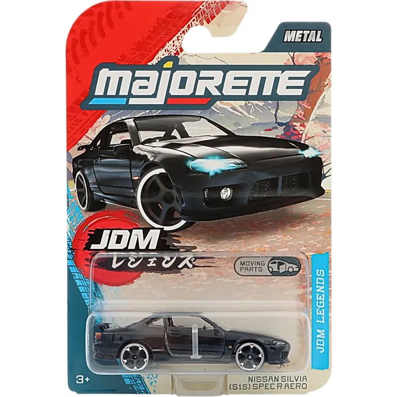Nissan Silvia (S15) Spec R Aero - Svart - JDM Legends - Majorette - 7 cm