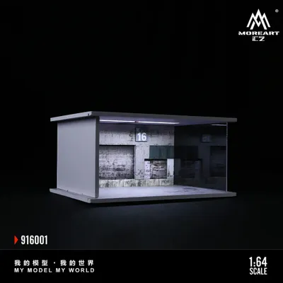 #16 Garage - Diorama - LED-belysning - 1:64