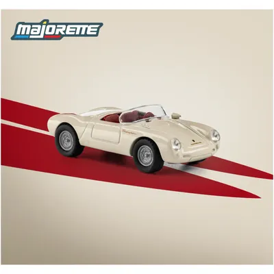 1955 Porsche 550 Spyder - Hvid - Collection Series - Majorette - 1:64