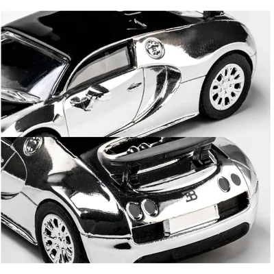 2005 Bugatti Veyron 16.4 Super Sport - Silver/Svart - Collection Series - Majorette - 1:64