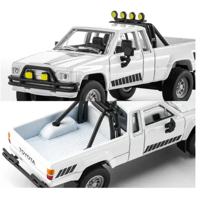 1985 Toyota Hilux SR5 Pick Up - Vit - Collection Series - Majorette - 1:64
