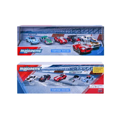 Vintage Racing - 5-pak med racerbiler - Giftpack - Majorette