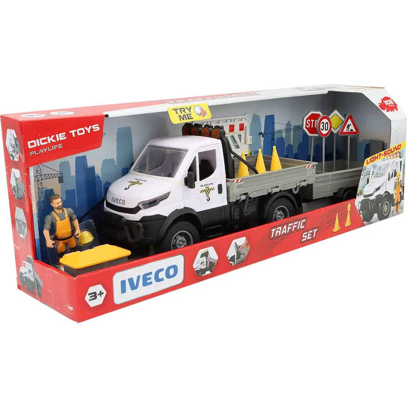 Iveco - Traffic Set - Ljud och Ljus - Dickie Toys