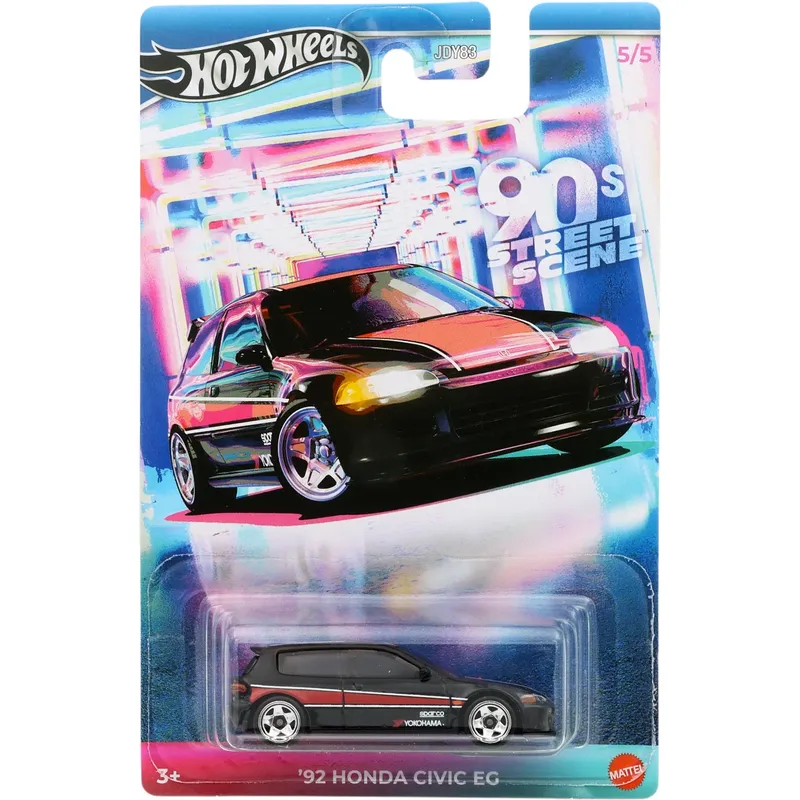 '92 Honda Civic EG - Svart - 90s Street Scene - Hot Wheels