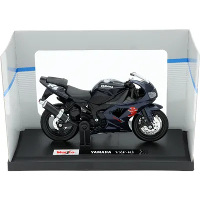 Yamaha YZF-R1 - Motorcykel - Svart - Maisto - 11 cm