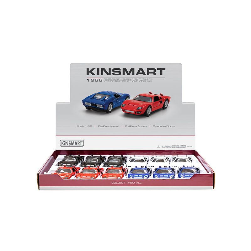 1966 Ford GT40 MKII - Kinsmart - 1:32 - Blå