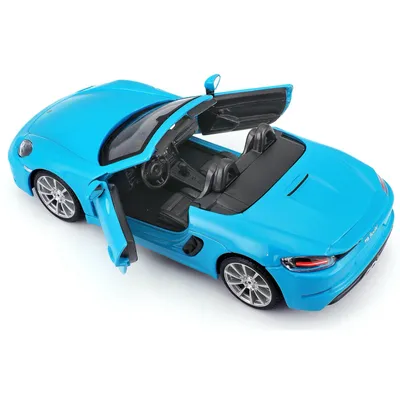 Porsche 718 (982) Boxster Cabriolet - Ljusblå - Bburago - 1:24