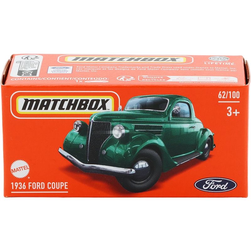 1936 Ford Coupe - Grön - Power Grab - Matchbox