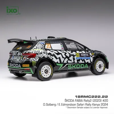 Skoda Fabia RS Rally2 - Solberg / Edmondson - Rally Kenya 2024 - Ixo - 1:18
