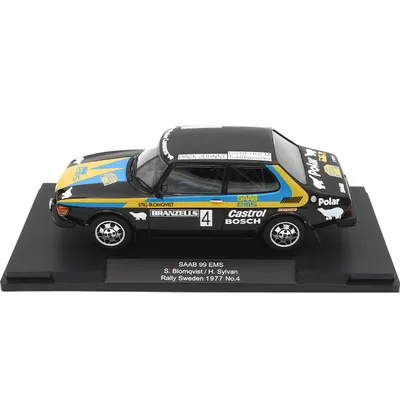 Saab 99 EMS - Blomqvist / Sylvan - Rally Sweden 1977 - MCG - 1:18