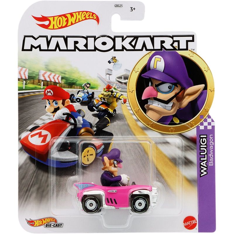 Waluigi - Badwagon - Mario Kart - Hot Wheels