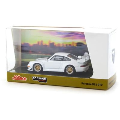 Porsche 911 GT2 - Vit - Schuco x Tarmac Works - 1:64