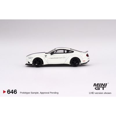 Ford Mustang GT LB-WORKS - Vit - RHD - Mini GT - 1:64