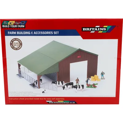 Bondgård med tillbehör - Farm Building & Accessories Set - Britains