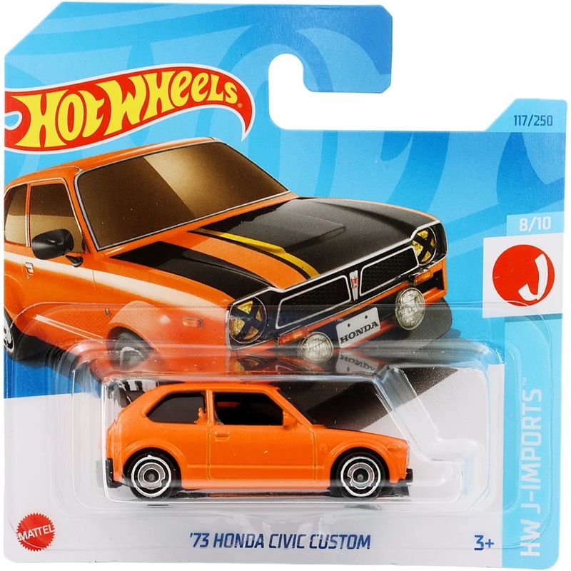 73 Honda Civic Custom - HW J-Imports - Orange - Hot Wheels