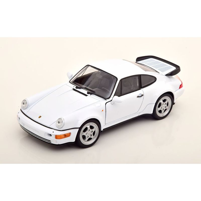 Porsche 911 Turbo vit modellbil - Welly 1:24