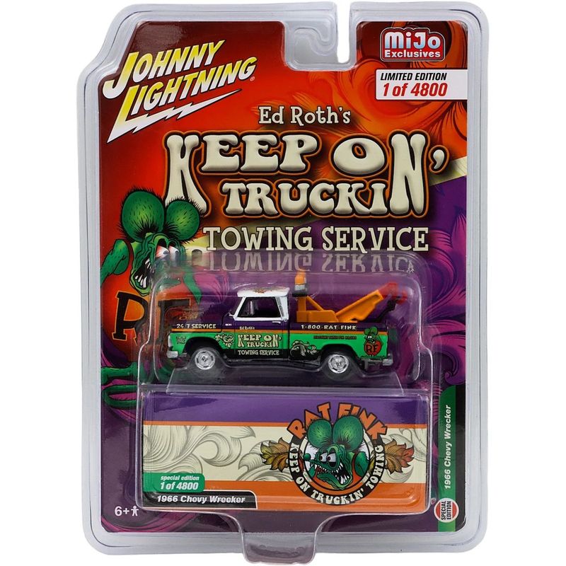 1966 Chevy Wrecker - Rat Fink - Johnny Lightning - 1:64