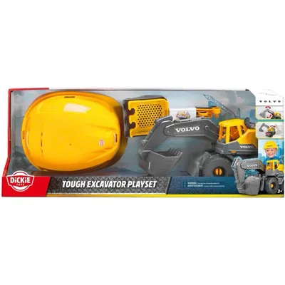Volvo Grävmaskin + Hjälm - Lekset - Dickie Toys