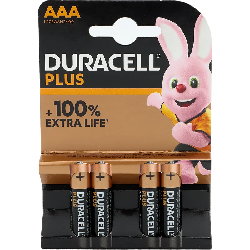 Batterier AAA (LR03) - Alkaliskt - Duracell Plus