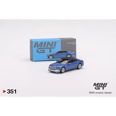 Bentley Flying Spur V8 - Blå - 351 - Mini GT - 1:64