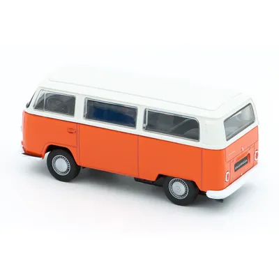 Volkswagen T2 Bus - 1972 - Orange / Vit - Welly - 11 cm