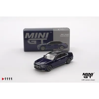 BMW i7 xDrive60 - Tanzanite Blue Metallic - 1111- Mini GT - 1:64