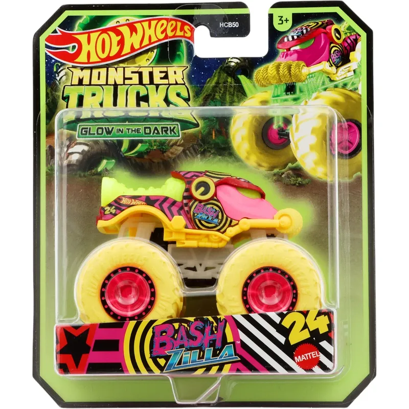 Bash Zilla - Monster Trucks - Glow in the Dark - Hot Wheels