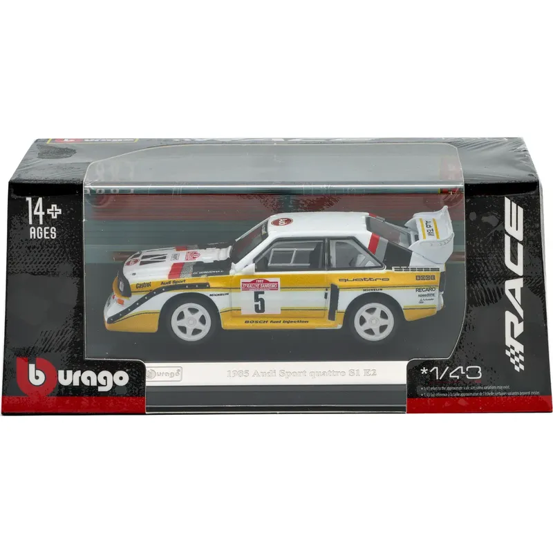 1985 Audi Sport quattro S1 E2 - Rohrl / Geistdörfer - Bburago - 1:43