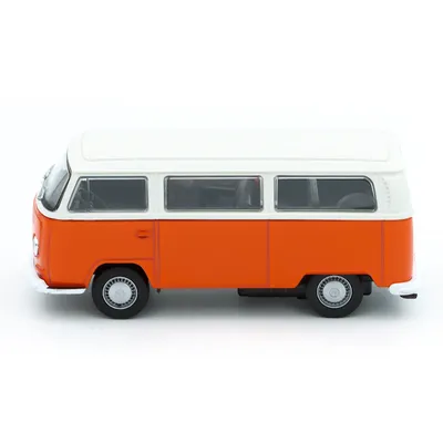 Volkswagen T2 Bus - 1972 - Orange / Vit - Welly - 11 cm