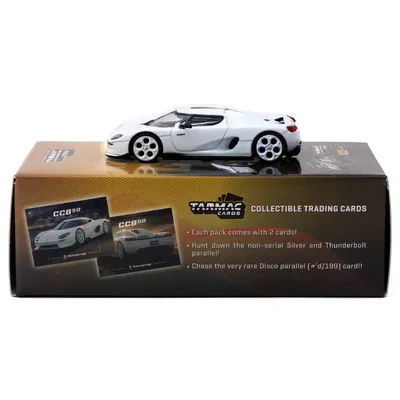Koenigsegg CC850 - Vit - Cards Combo Set - GLOBAL64 - Tarmac - 1:64