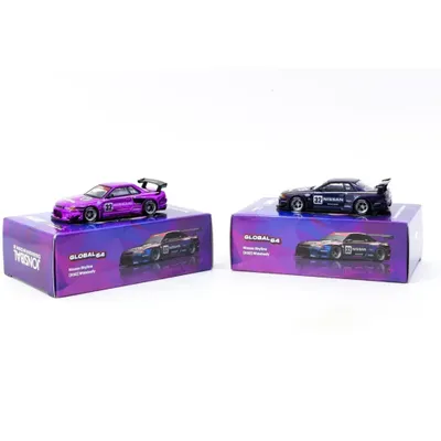 Nissan Skyline (R32) Widebody - Lila - Tarmac Works - 1:64