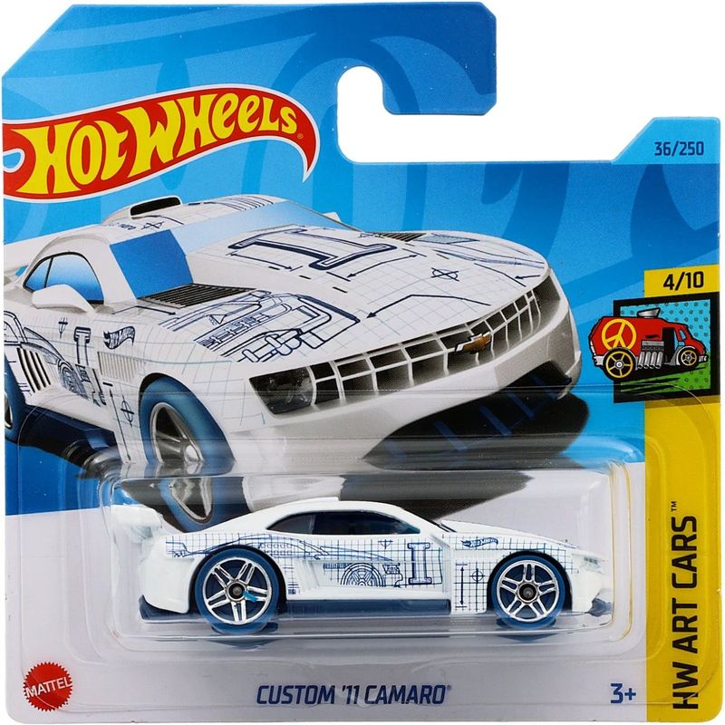 Custom '11 Camaro - HW Art Cars - Vit - Hot Wheels