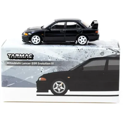 Mitsubishi Lancer GSR Evolution III - Svart - Tarmac - 1:64