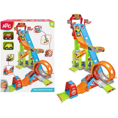 Jays Jump N Fun Tower - Lekset med två bilar - ABC