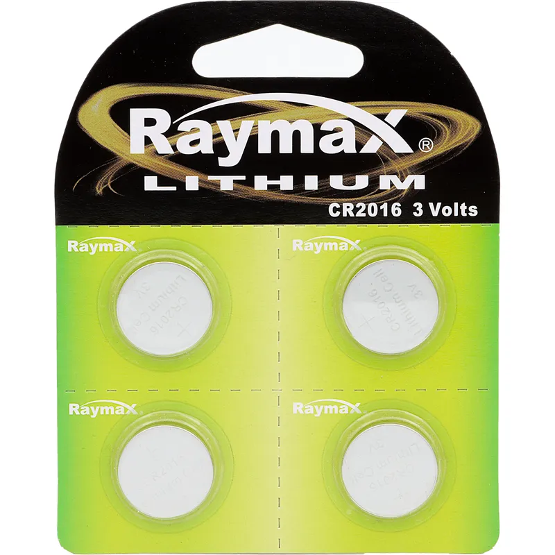 Batterier CR2016 (4-pack) - 3V - Lithium - Raymax