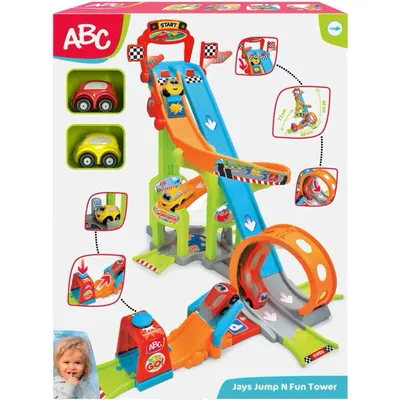 FYNDVARA - Jays Jump N Fun Tower - Lekset med två bilar - ABC