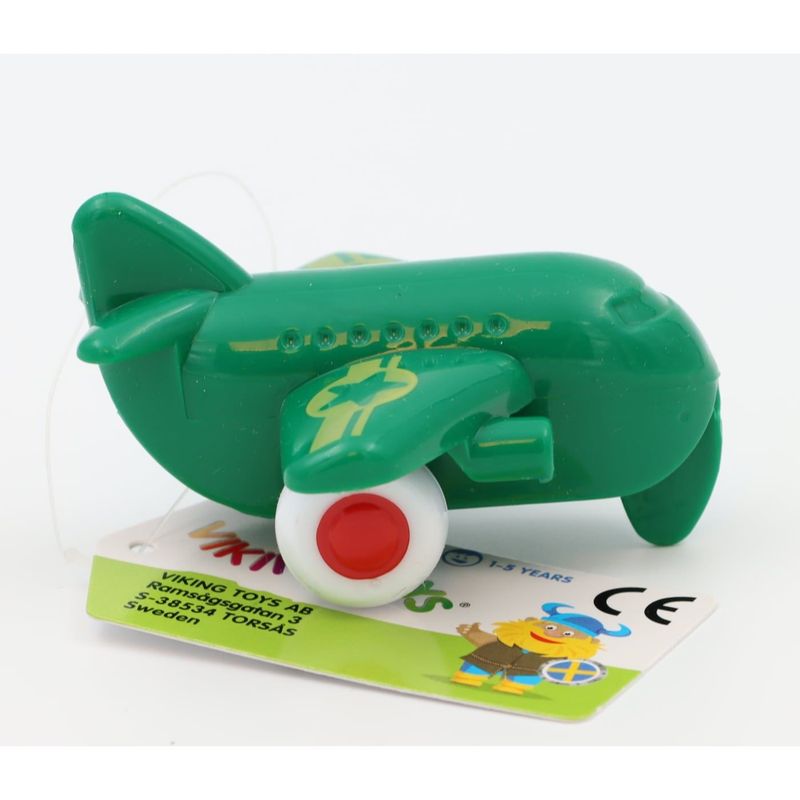 Miniknubbis - Flygplan - Viking Toys - Grön med tryck