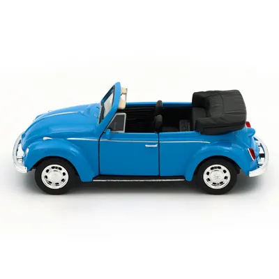 Volkswagen Beetle Convertible - Blå - Welly - 11 cm