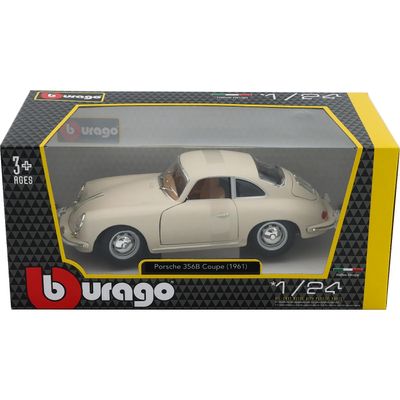 SKADAD FÖRPACKNING - Porsche 356B Coupe (1961) - Benvit - Bburago - 1:24