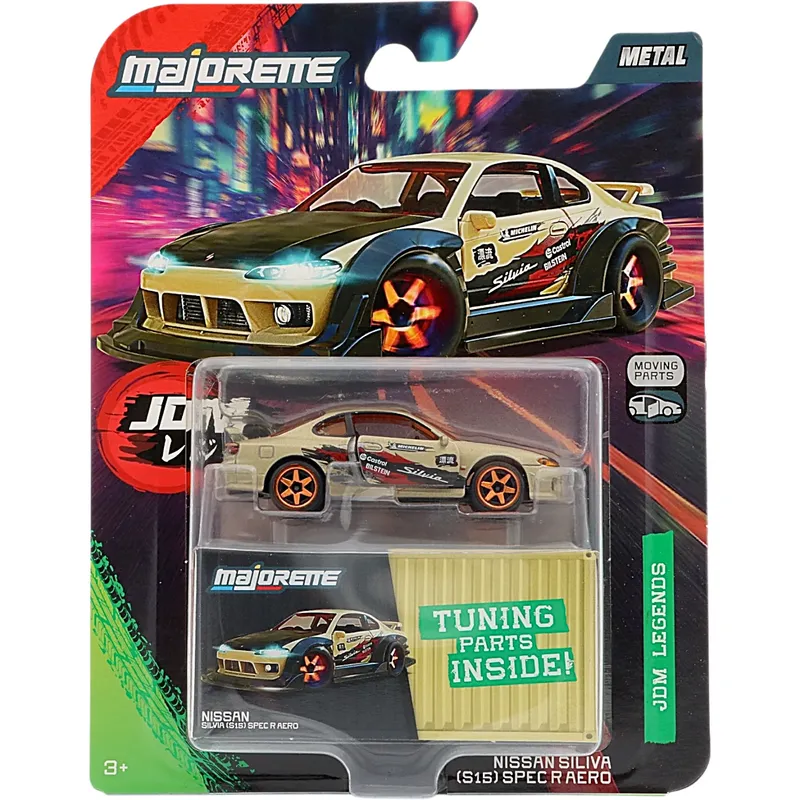 Nissan Silvia (S15) Spec R Aero - Guld - JDM Legends Deluxe - Majorette - 7 cm