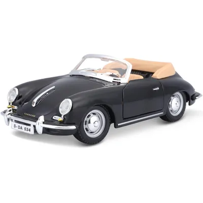 Porsche 356B Cabriolet - 1961 - Sort - Bburago - 1:24