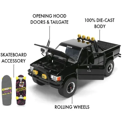 Marty's Skateboard & 1985 Toyota SR5 Pickup - Back to the Future - Jada Toys - 1:24