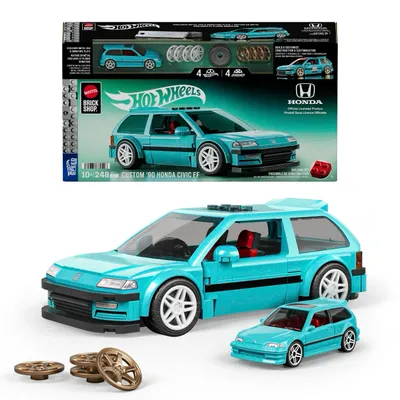 Custom '90 Honda Civic EF - Brick Shop - Klossbyggsats - Hot Wheels Speed Series