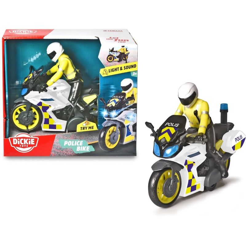 Polismotorcykel - Svensk Polis - Ljud och Ljus - Dickie Toys