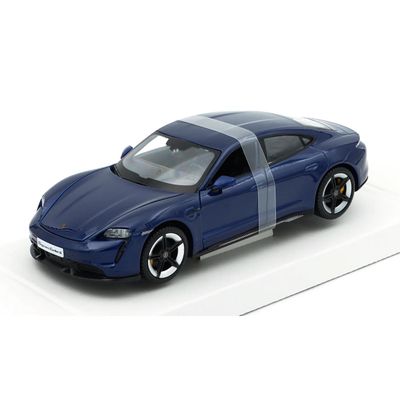 Porsche Taycan Turbo S - Blå - Bburago - 1:24