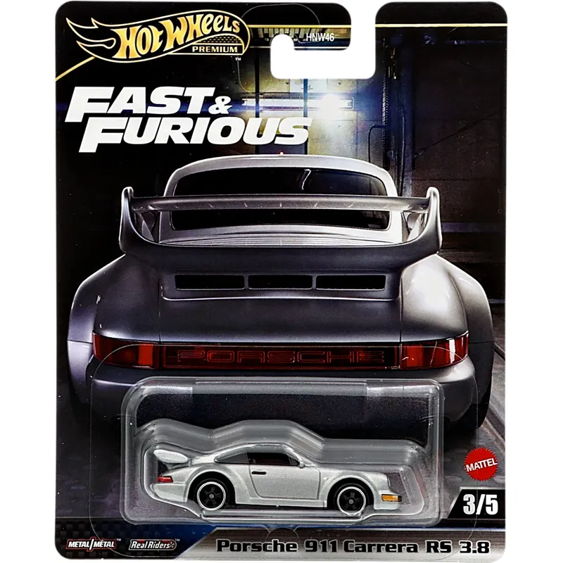 Porsche 911 Carrera RS 3.8 - Silver - Fast & Furious - Hot Wheels Premium
