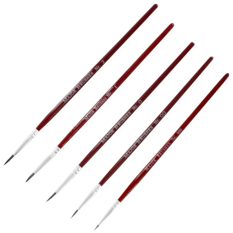 Pure Sable Brush Set - 5 Penslar - PPB2201/S1 - Model Craft